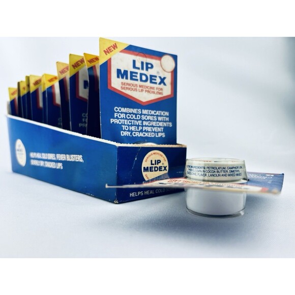 Lot Of 12 Vintage Blistex Lip Medex Rx Balm Tin - Medicated- 1986 - NOS - Picture 8 of 16